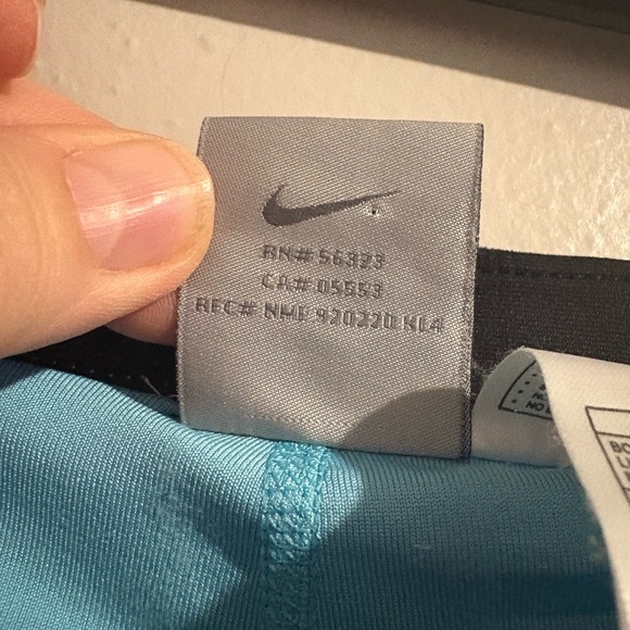 Nike Aqua Blue White Stripe Pleated Mini Tennis Golf Skort Athleisure Size Lg. - Picture 9 of 11